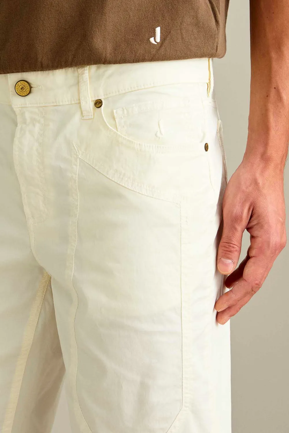 Jeckerson Jayden Slim Fit Bermuda Wit Katoen