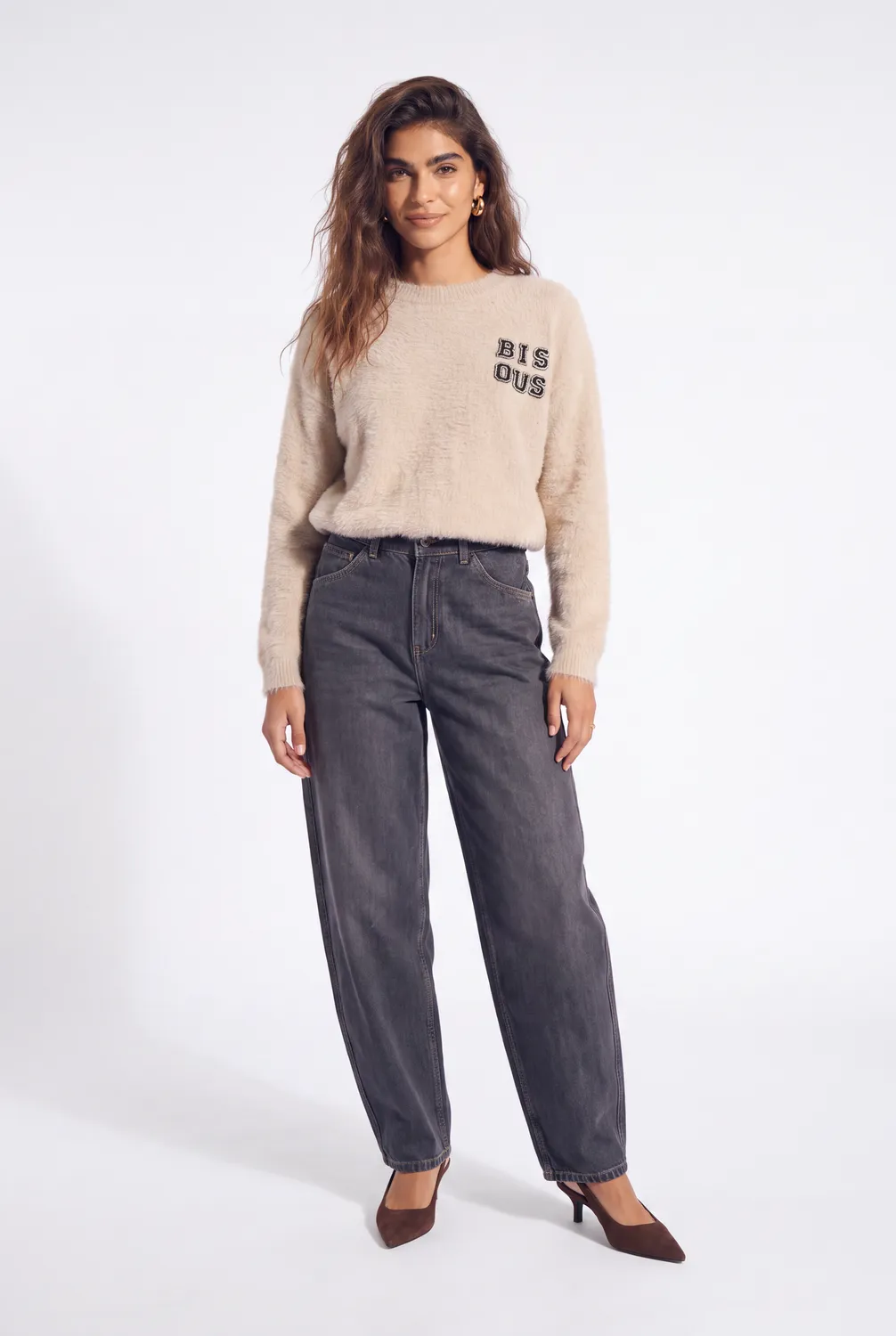 Florez Noa jeans Cool ash grey balloon fit