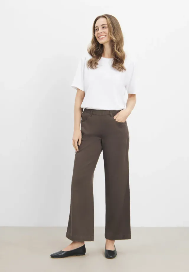 Laurie Donna Loose damesbroek Brown brushed short