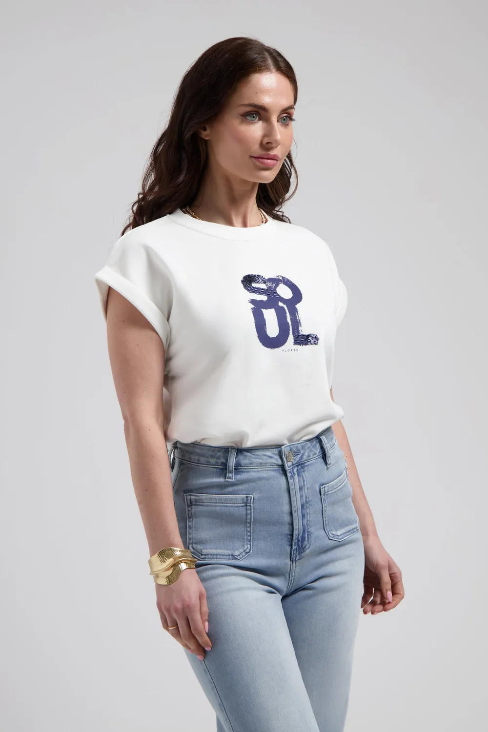 Florez Bella T-shirt White wit tricot