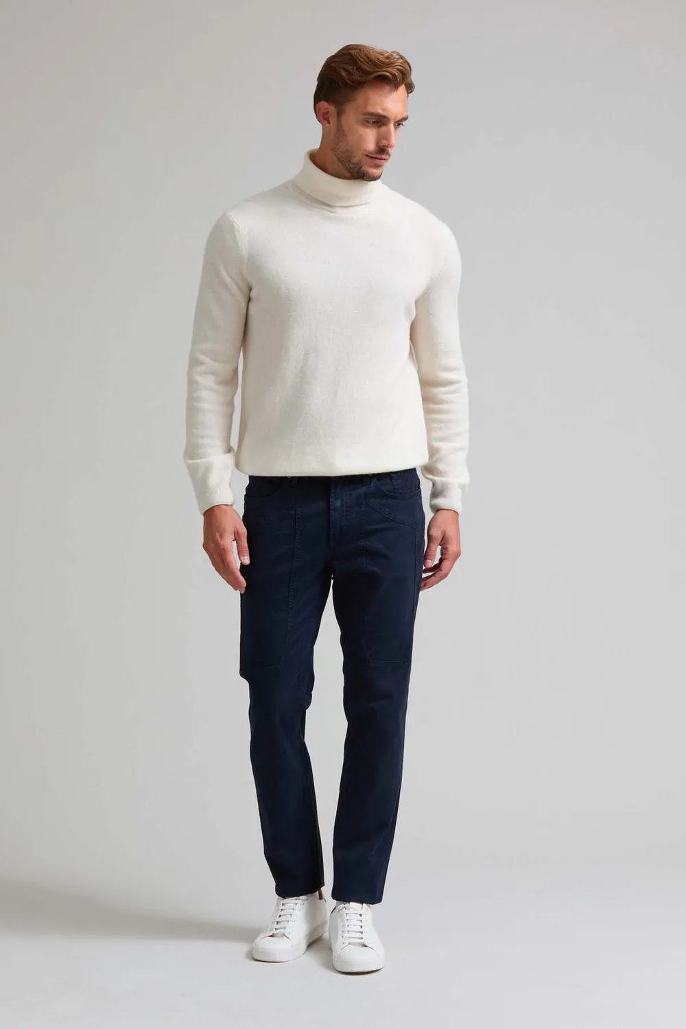 Jeckerson John slim fit broek donkerblauw gabardine