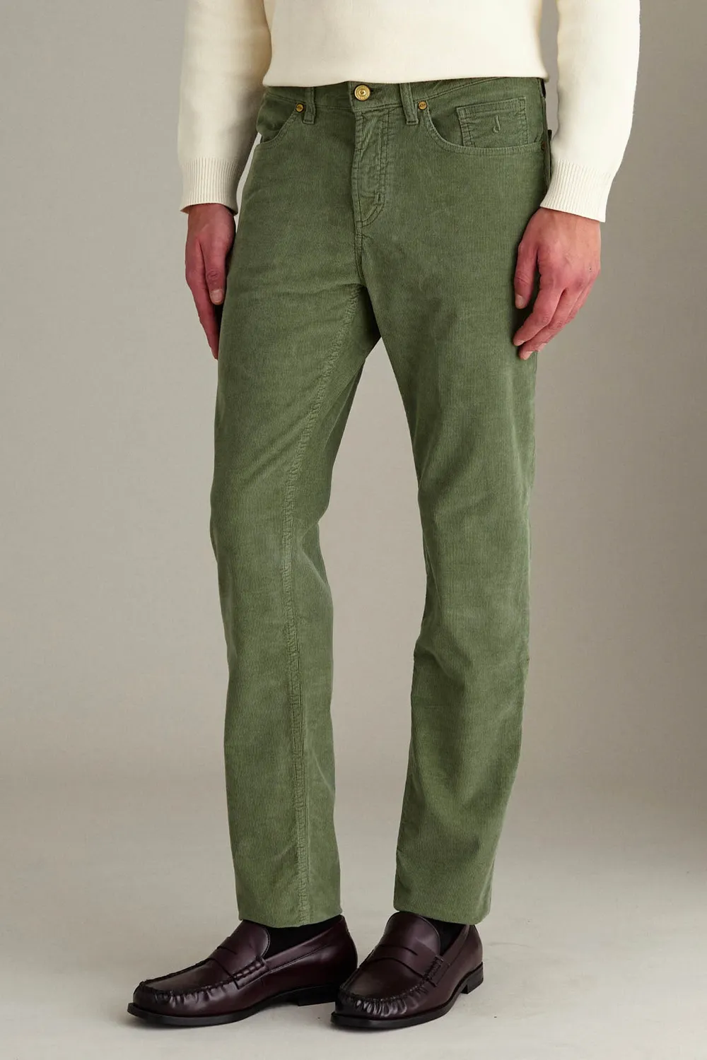Jeckerson Jordan slim fit broek groen fluweel