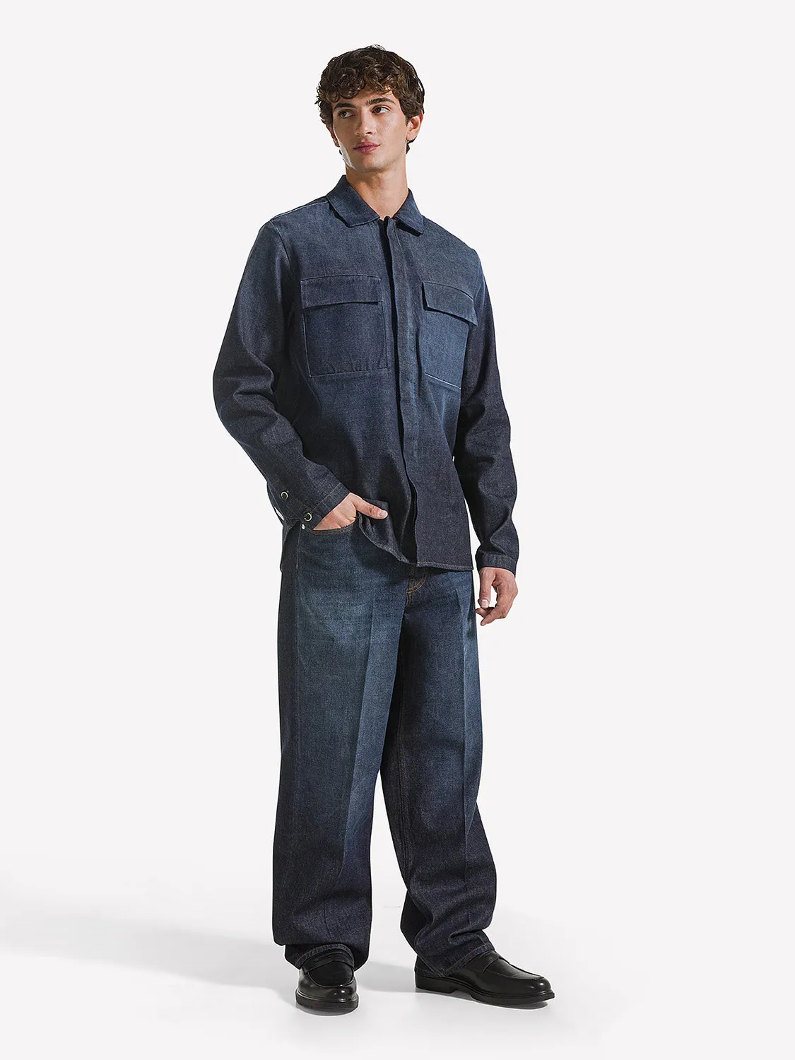 Nine In The Morning Icaro ICA41 jeans heren navy carrot