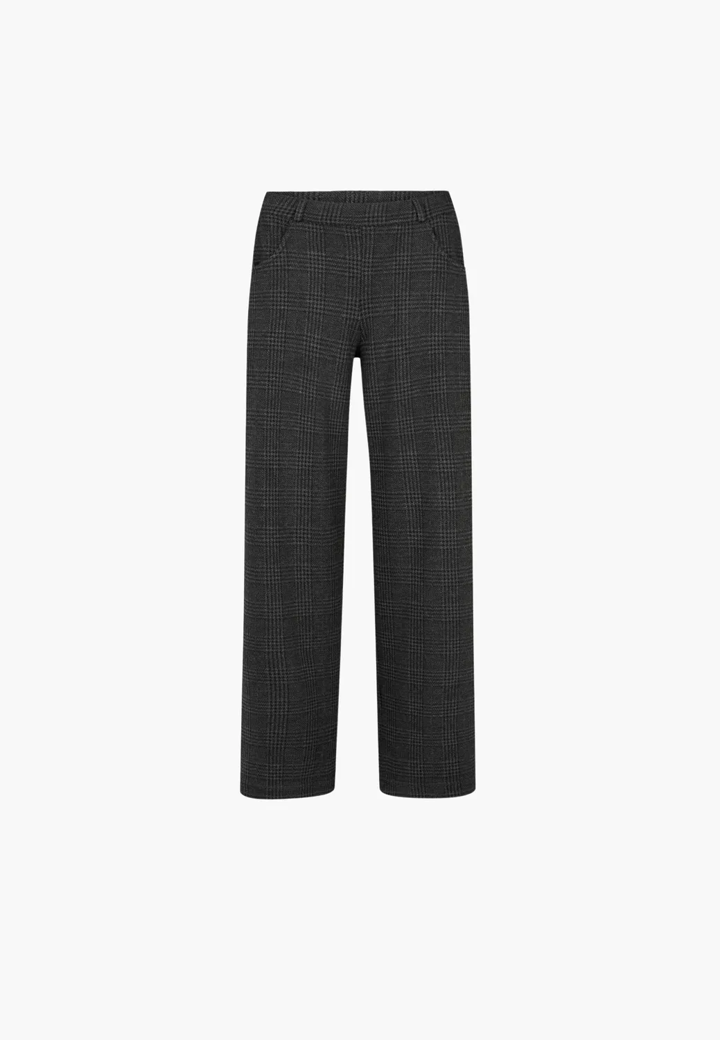 Laurie Donna Loose SL damesbroek Anthracite Check losse fit