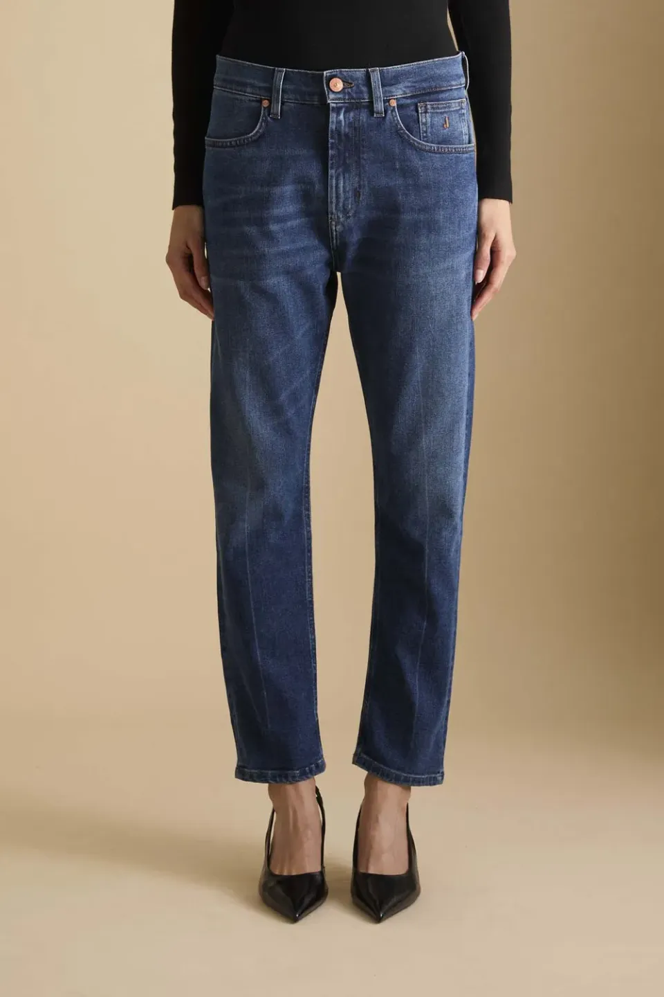Jeckerson Julia boyfriend jeans blauw dames stretch