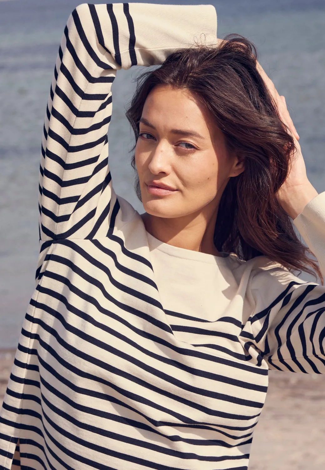 Laurie Gabrielle Breton Shirt LS trui Black Birch Stripe