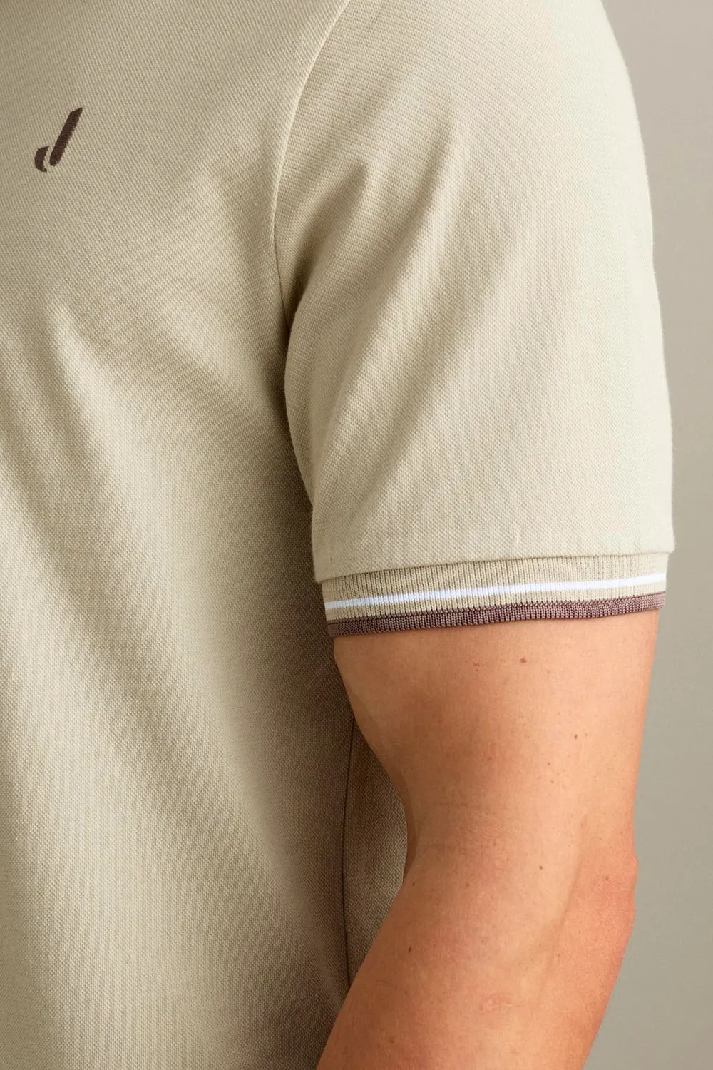 Jeckerson Polo piquet polo lichtbeige