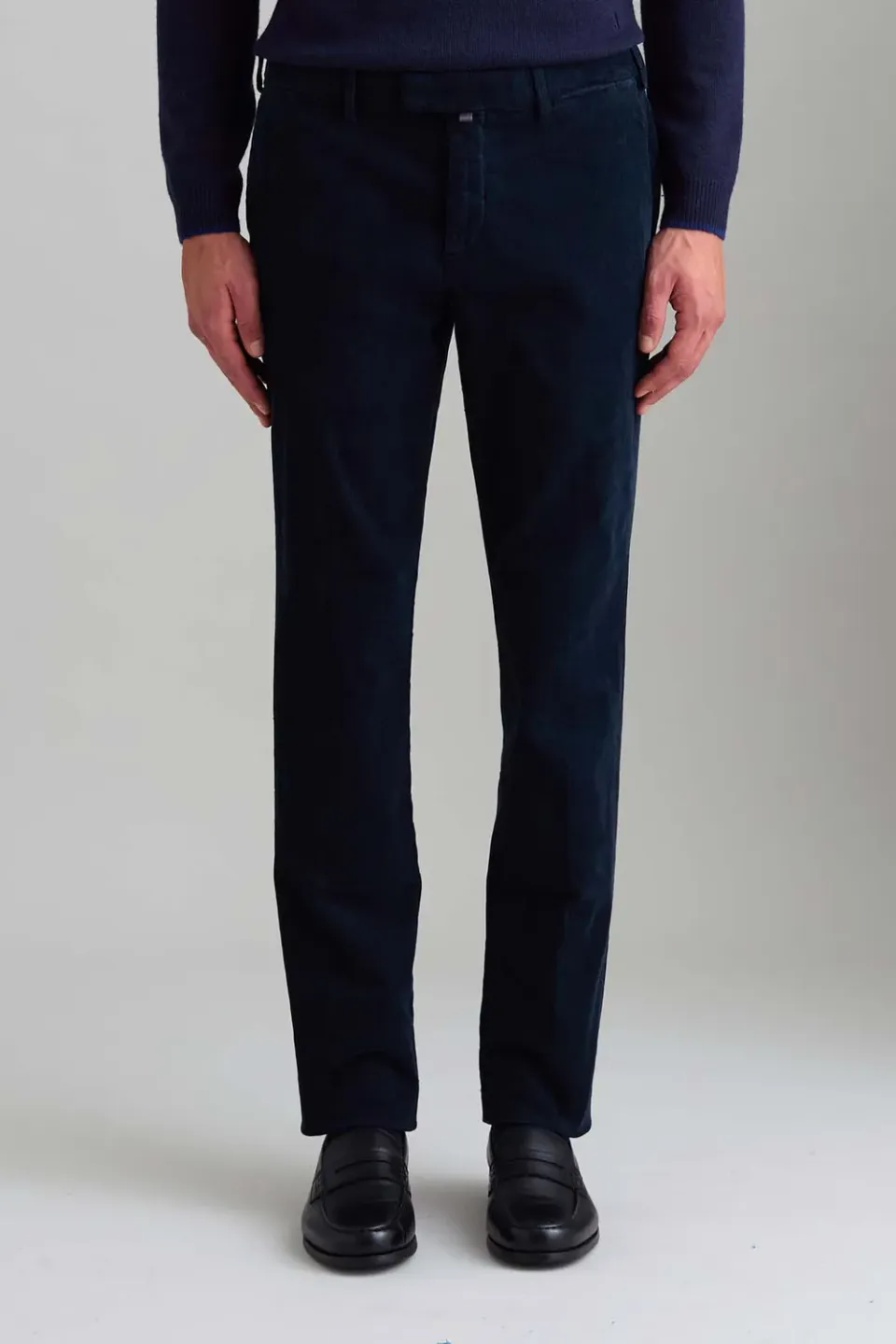 Jeckerson Jarl chino ribfluweel donkerblauw