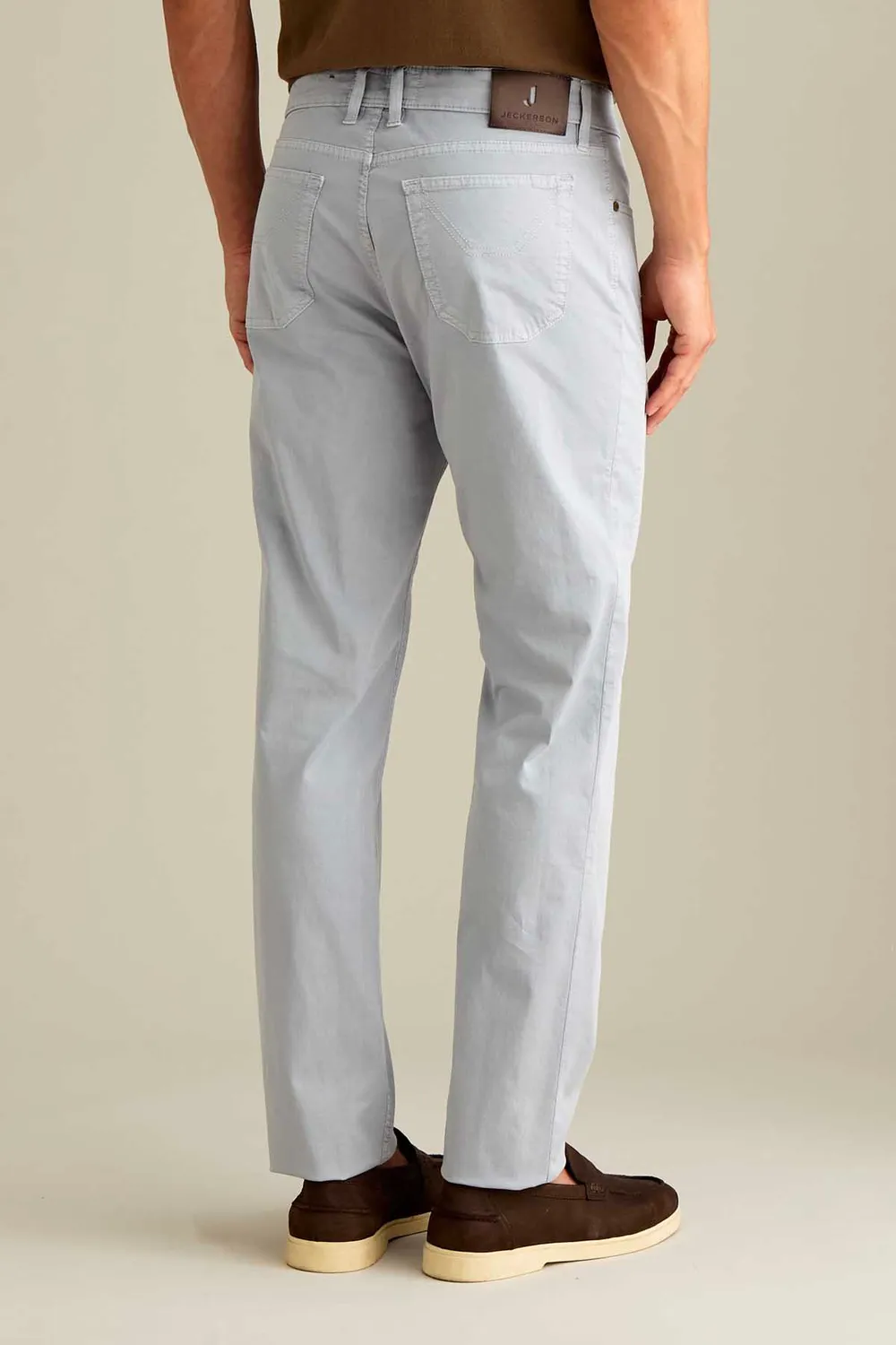 Jeckerson John broek slim fit grijs cemento stretch