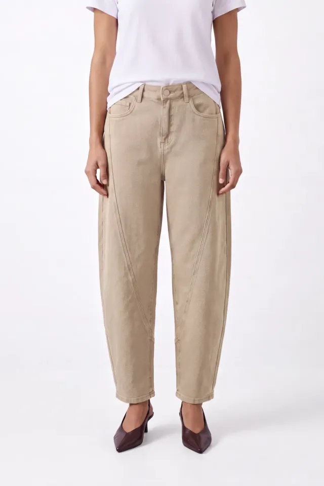 Florez Haley Barrel jeans sand stretch