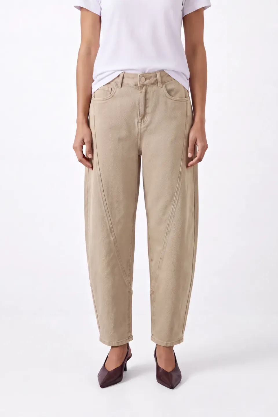 Florez Haley Barrel jeans sand stretch