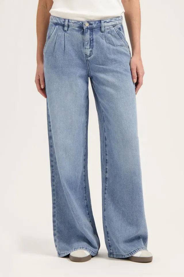 Florez Gina Loose jeans classic blue denim