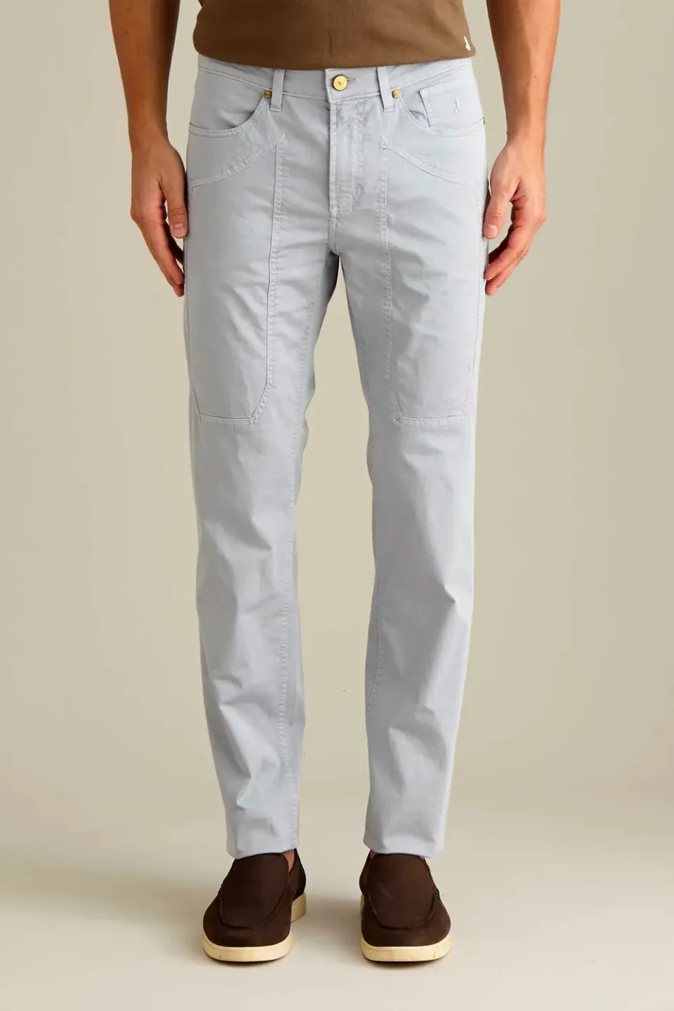 Jeckerson John broek slim fit grijs cemento stretch