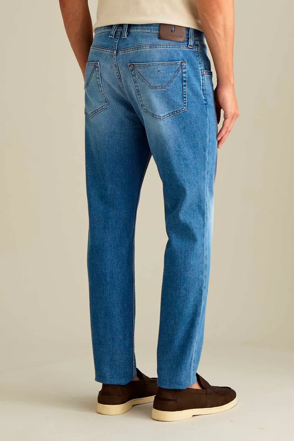 Jeckerson Anniversary Slim Fit Jeans Panama Blauw Alcantara