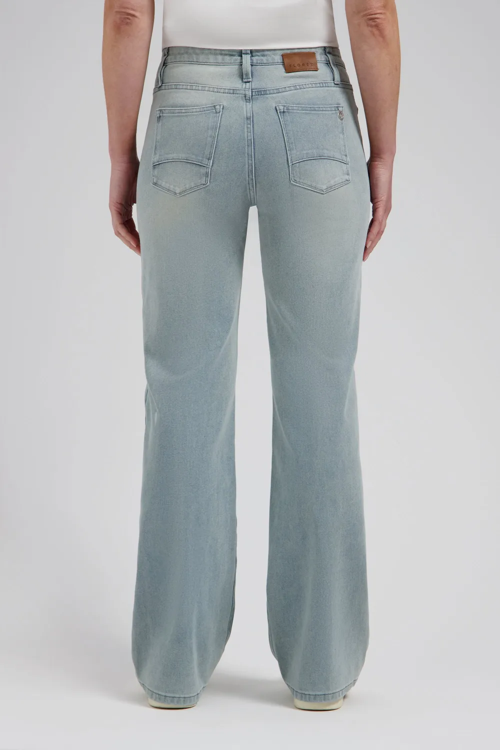 Florez Sophie straight jeans Ash grey mid-waist