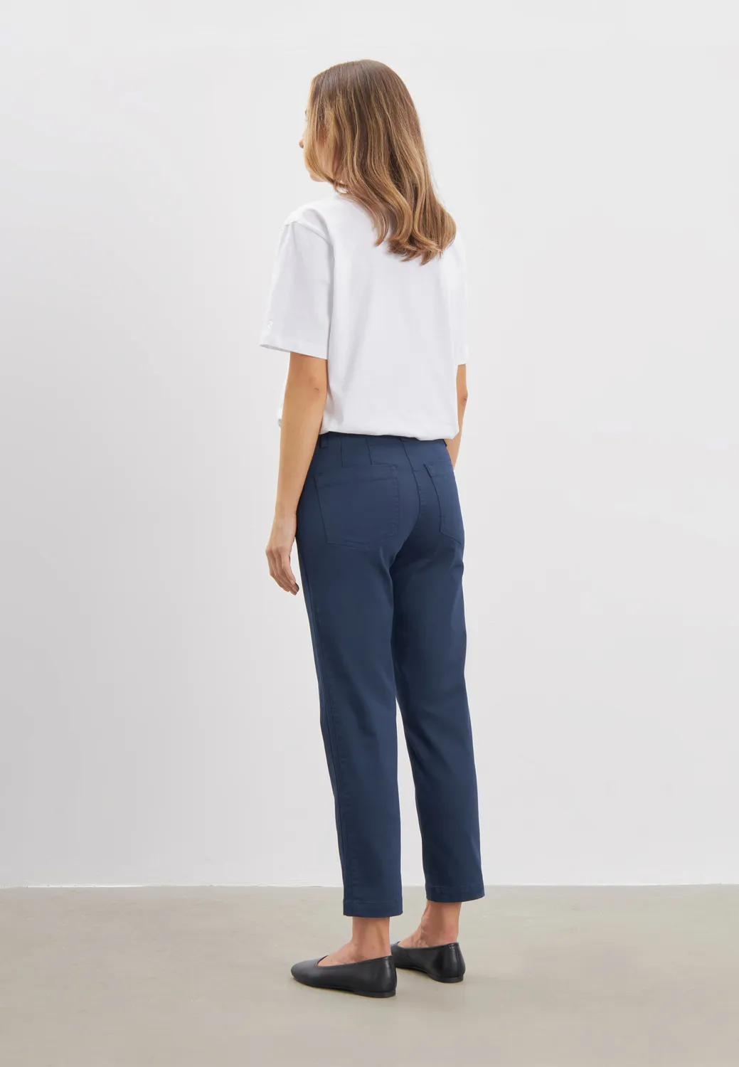 Laurie Patricia 100870 cropped broek navy katoen