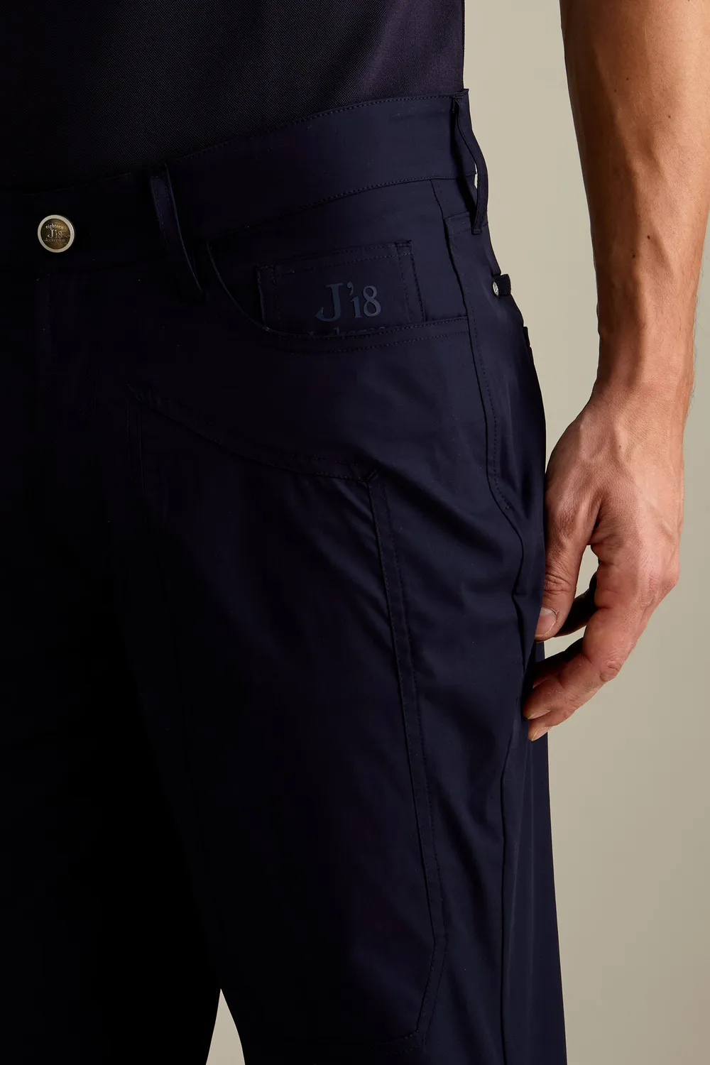 Jeckerson J18 slim fit broek blauw polyester