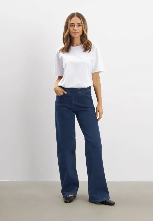 Laurie Donna Loose LL jeans dark blue denim 85 cm