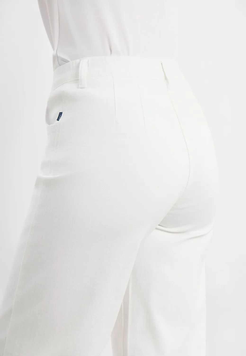 Laurie Donna Loose CL cropped broek white elastiek