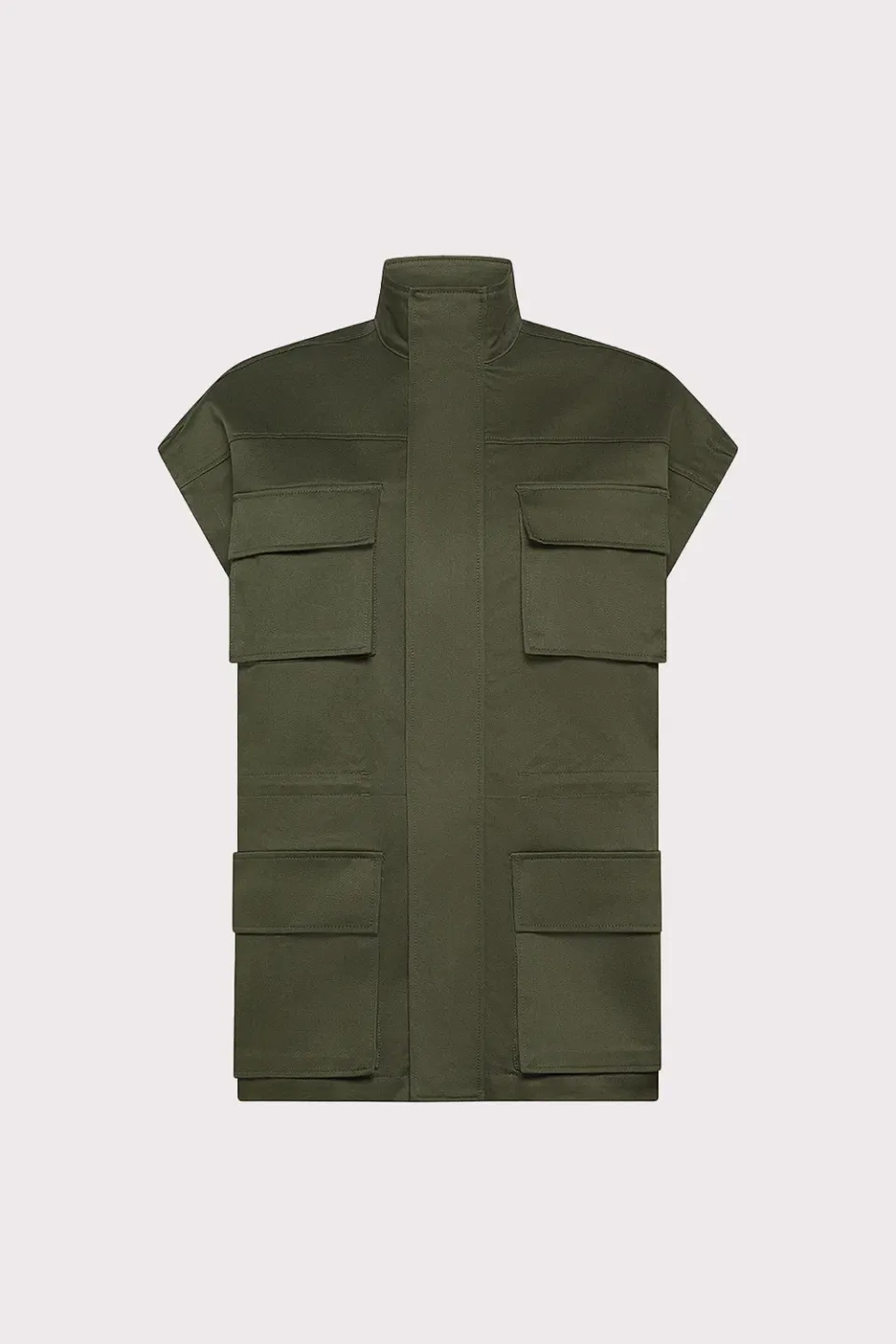 Nine In The Morning Milu MIU01 gilet dames olijf gabardine