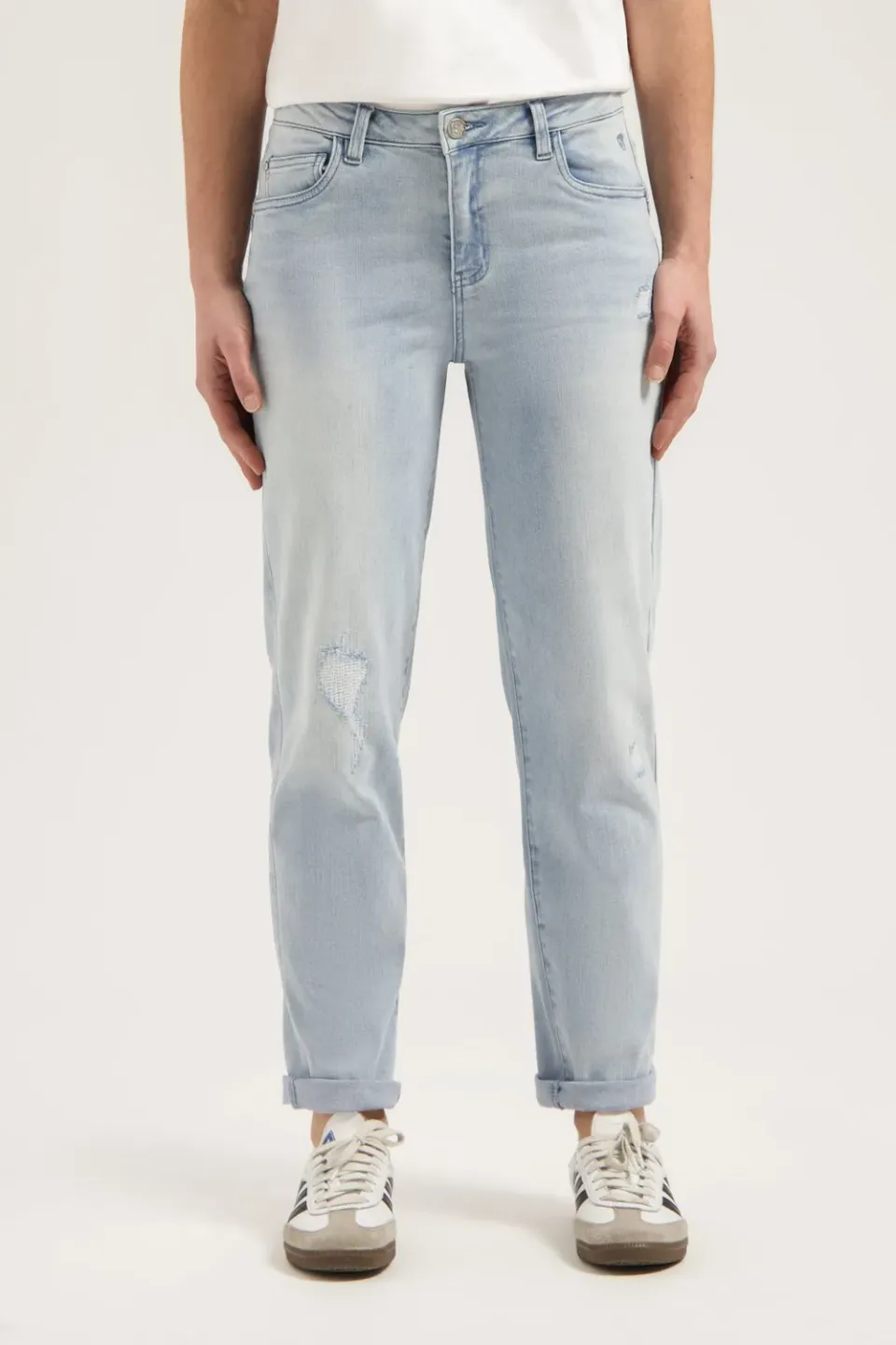 Florez Royal Mom Fit jeans la blue middelhoog