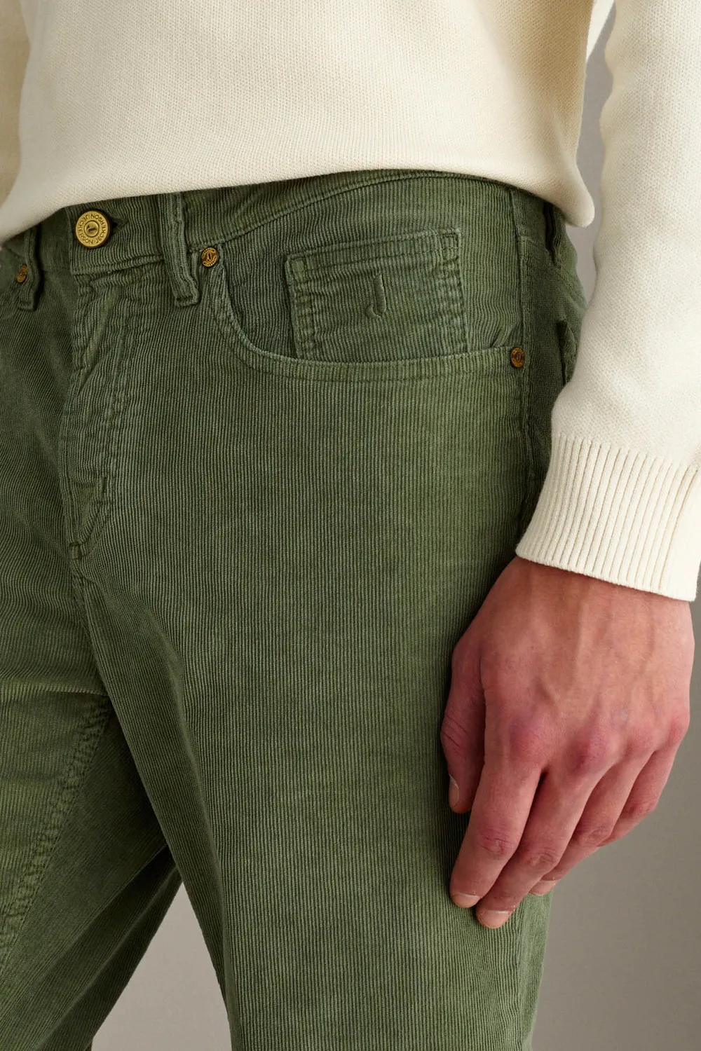 Jeckerson Jordan slim fit broek groen fluweel