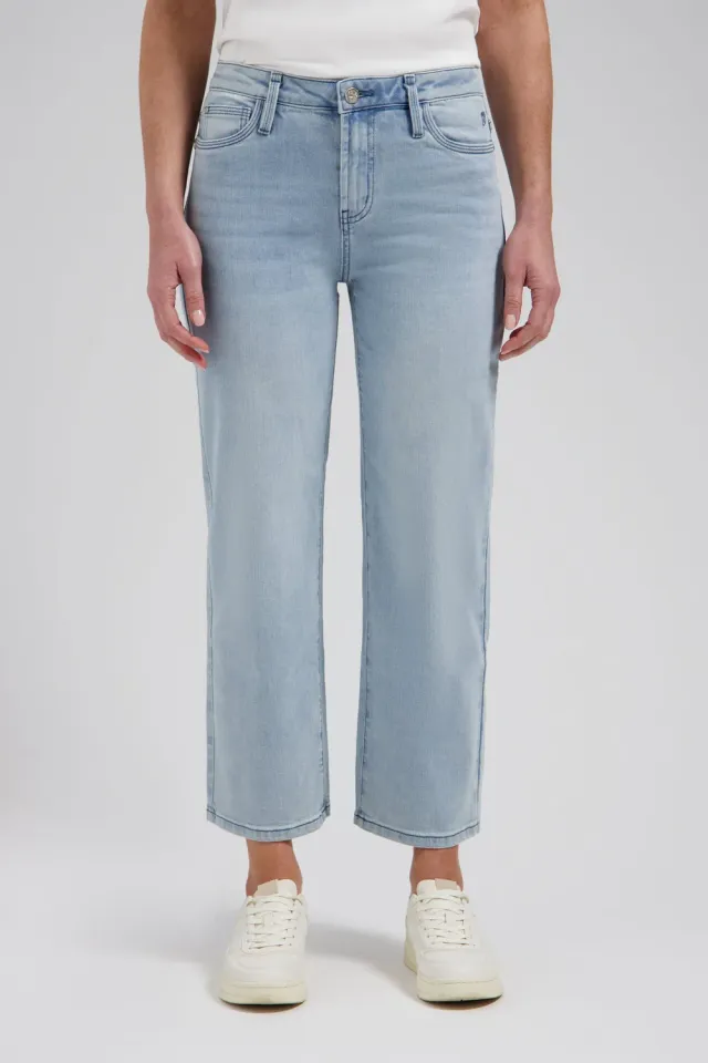 Florez Sophie Straight Cropped jeans lichtblauw