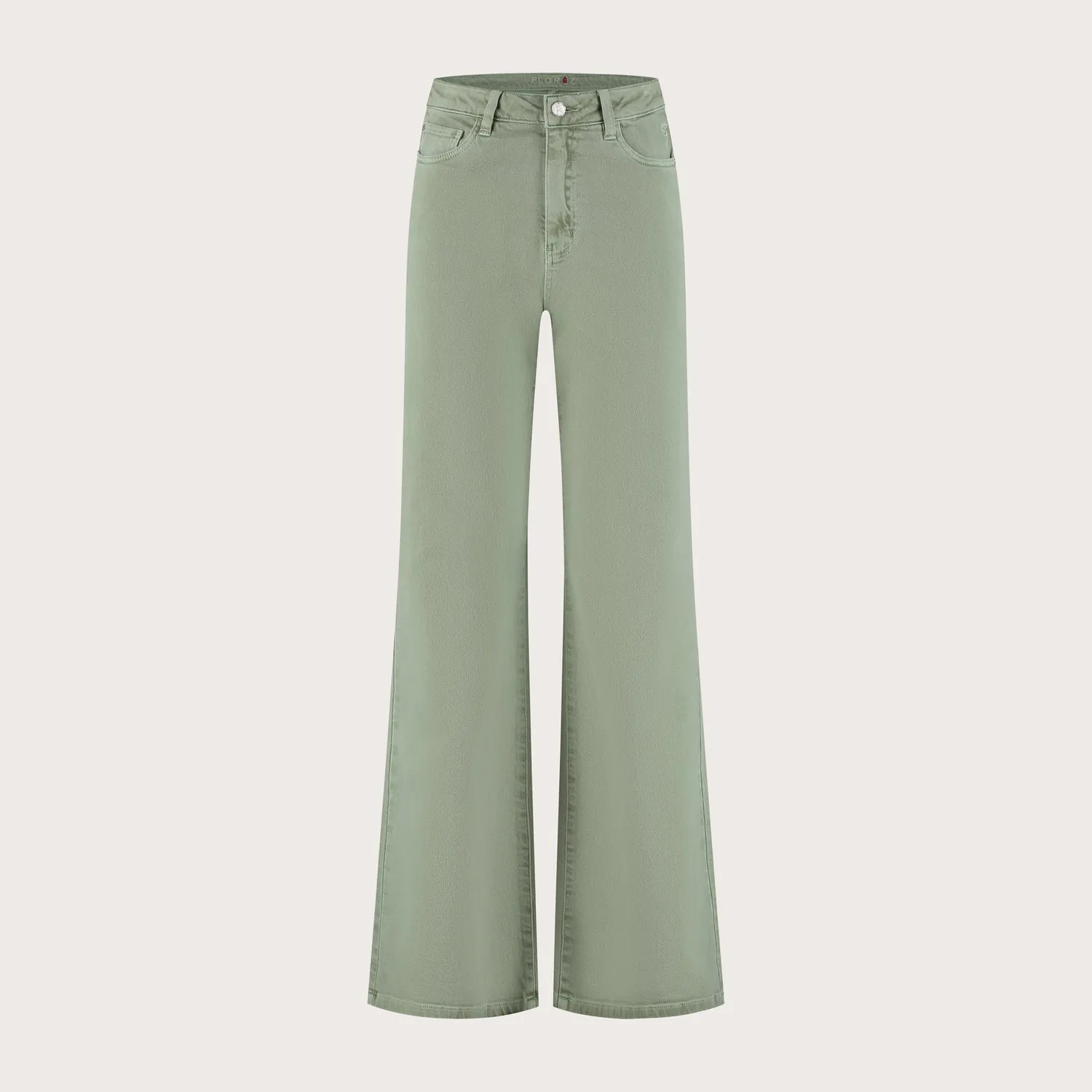 Florez Ana Flared jeans Olive Green hoge taille