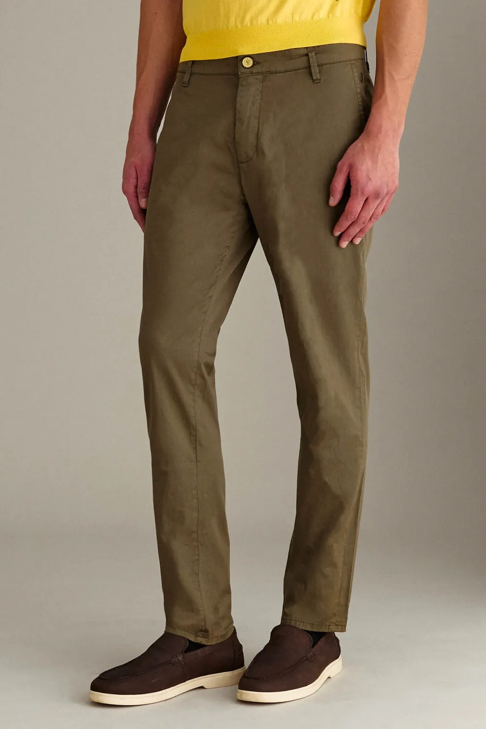 Jeckerson Jack chino slim fit Verde Militare gabardine