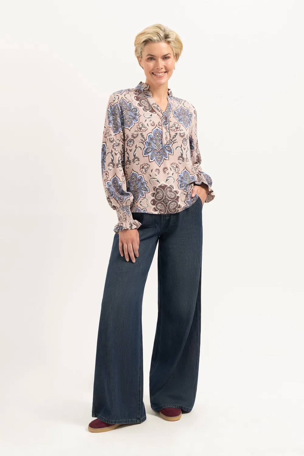 Florez Gina Loose jeans Indigo Blue wijd