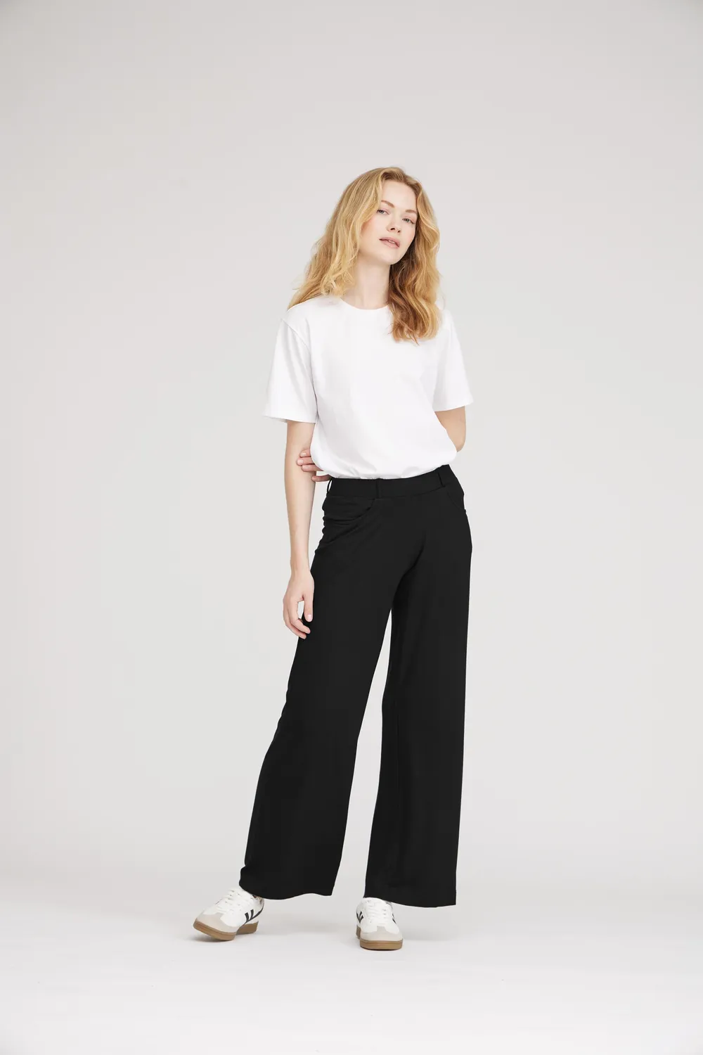 Laurie Donna Loose SL Broek Zwart Viscose Dames