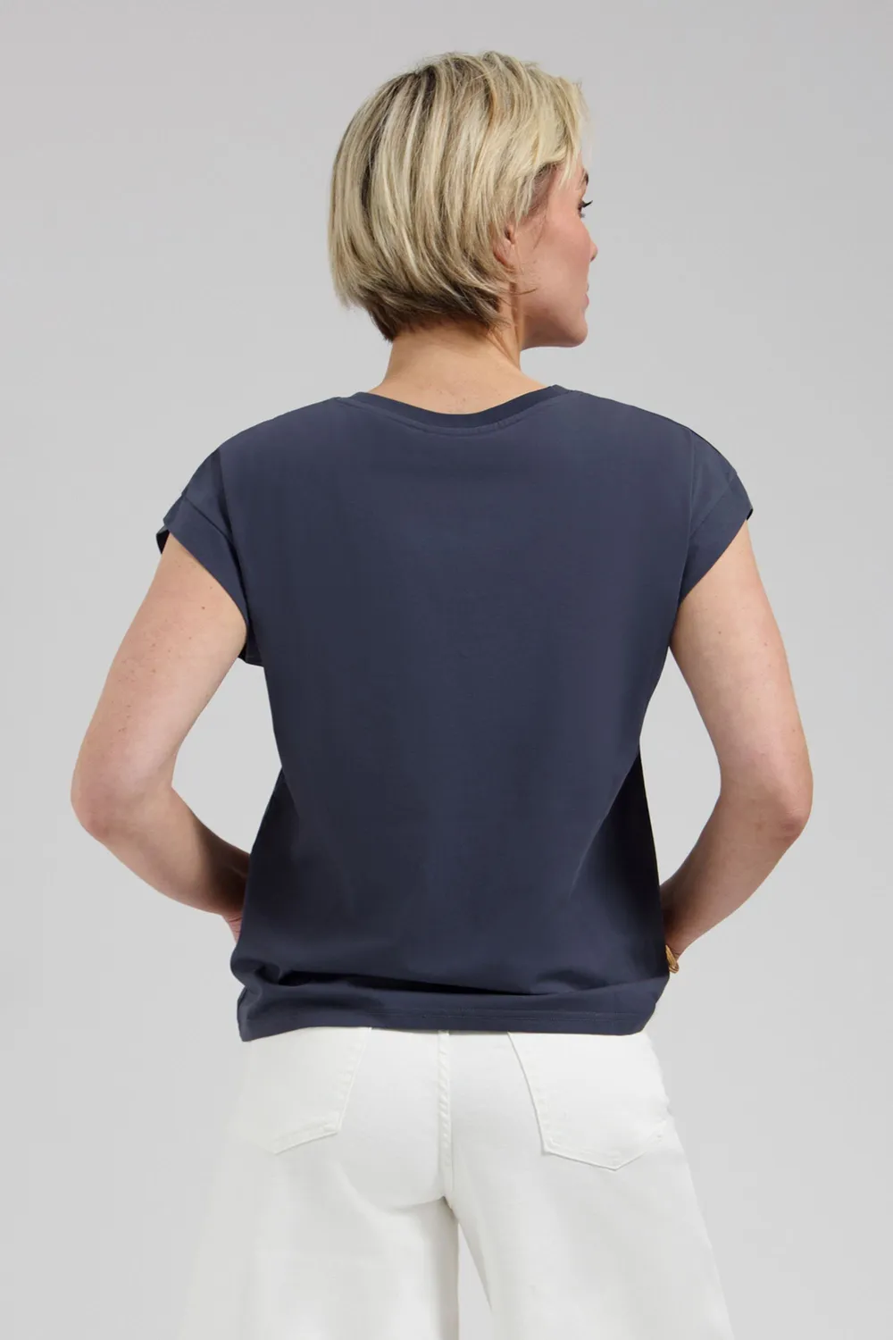 Florez Illios T-shirt navy blue katoenmix