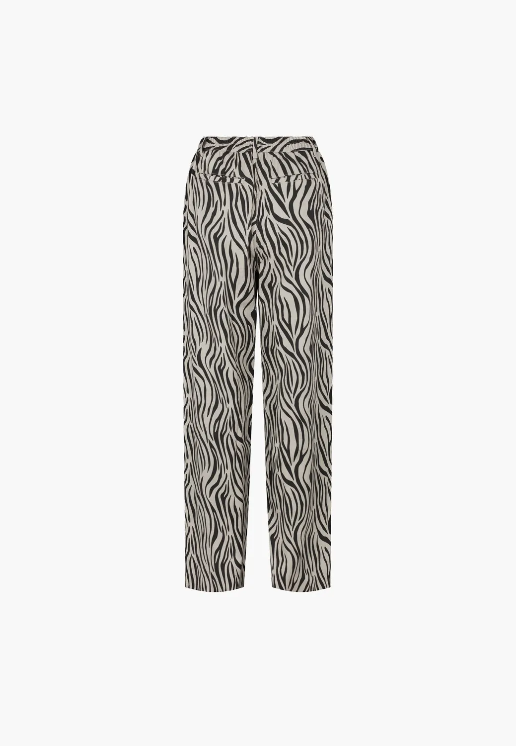Laurie Hilde Loose ML broek grey sand print elastiek