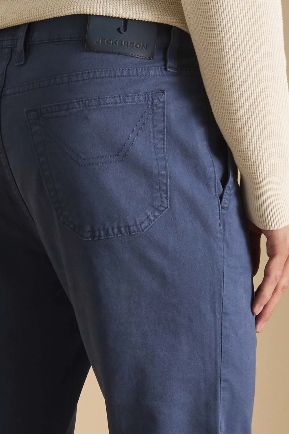 Jeckerson Julius chino slim fit donkerblauw stretch