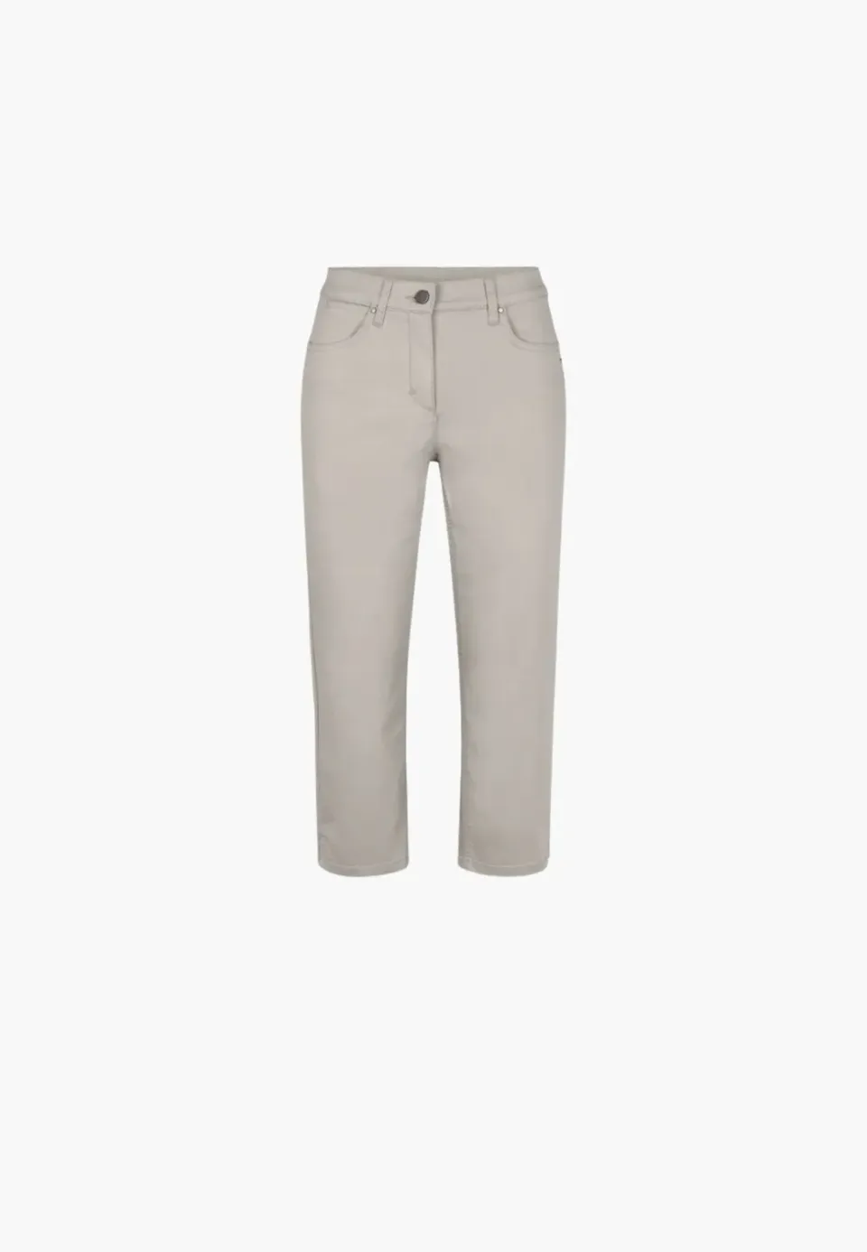 Laurie Charlotte Capri broek grey sand katoen