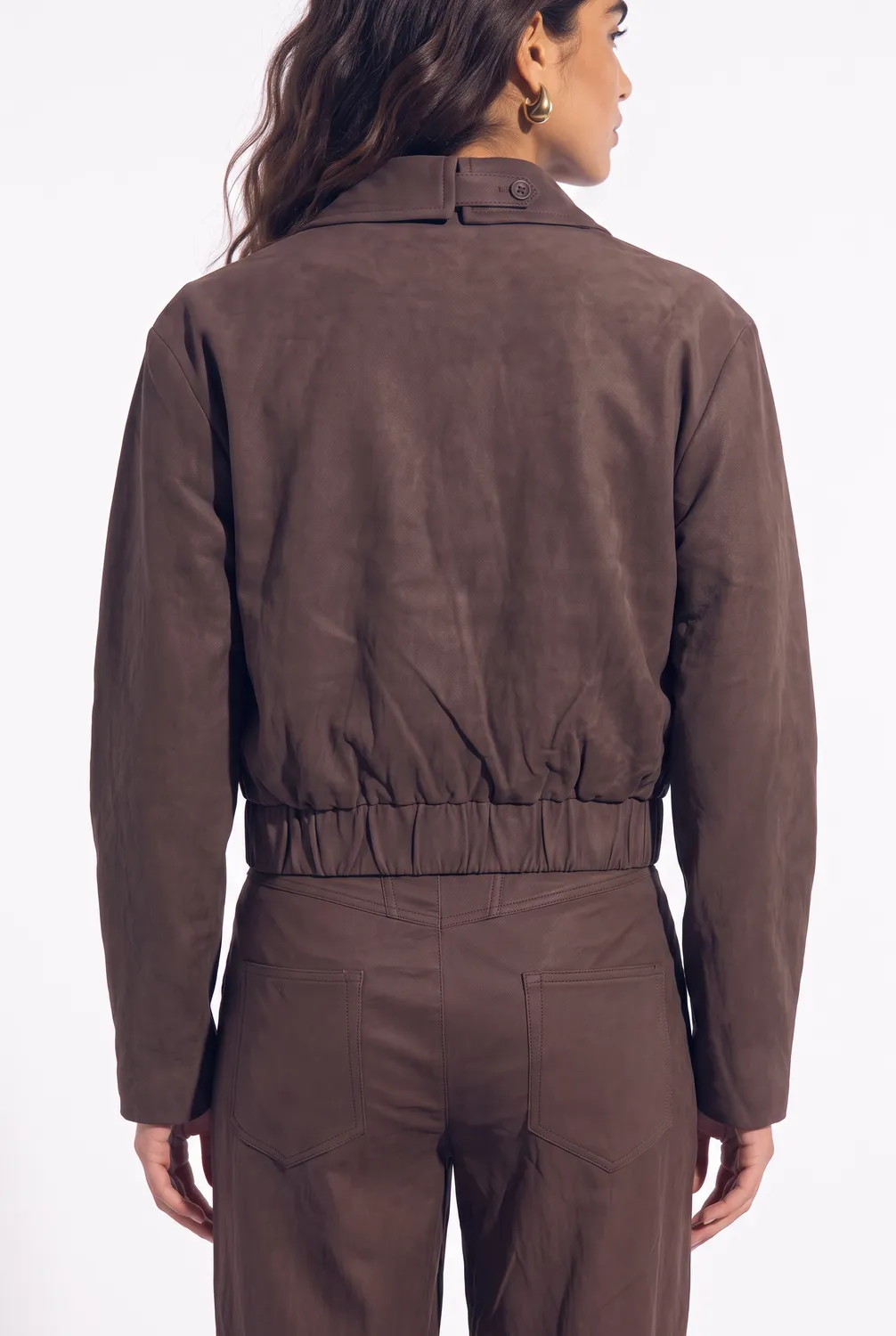 Florez Alexi Jacket jack Dark Brown imitatieleer