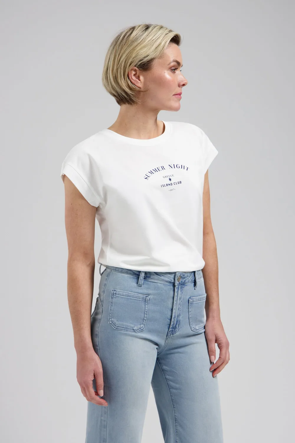 Florez Illios T-shirt White katoenmix