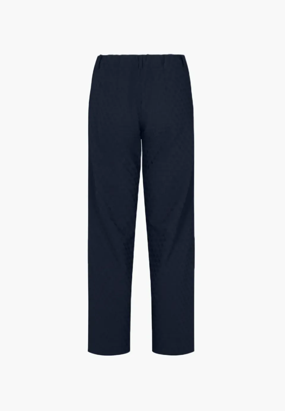 Laurie Tracy Straight damesbroek Navy Jacquard stretch