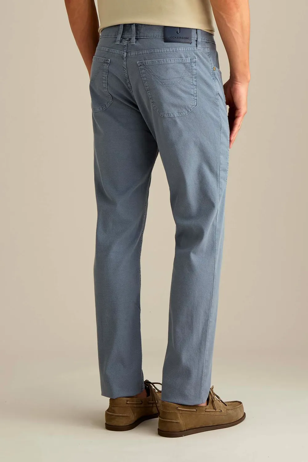Jeckerson John slim fit chino blauw velvet stuoia