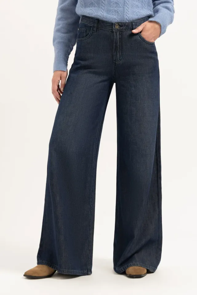 Florez Liv Wide leg jeans Indigo Blue loose
