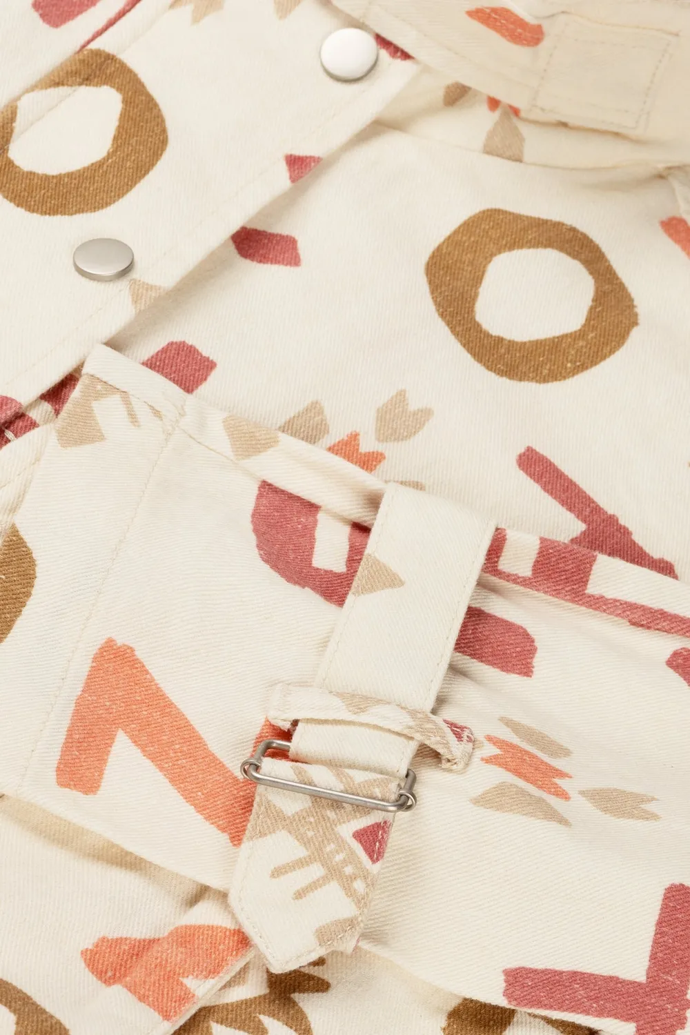 Florez Seven spijkerjack multicolour print cropped
