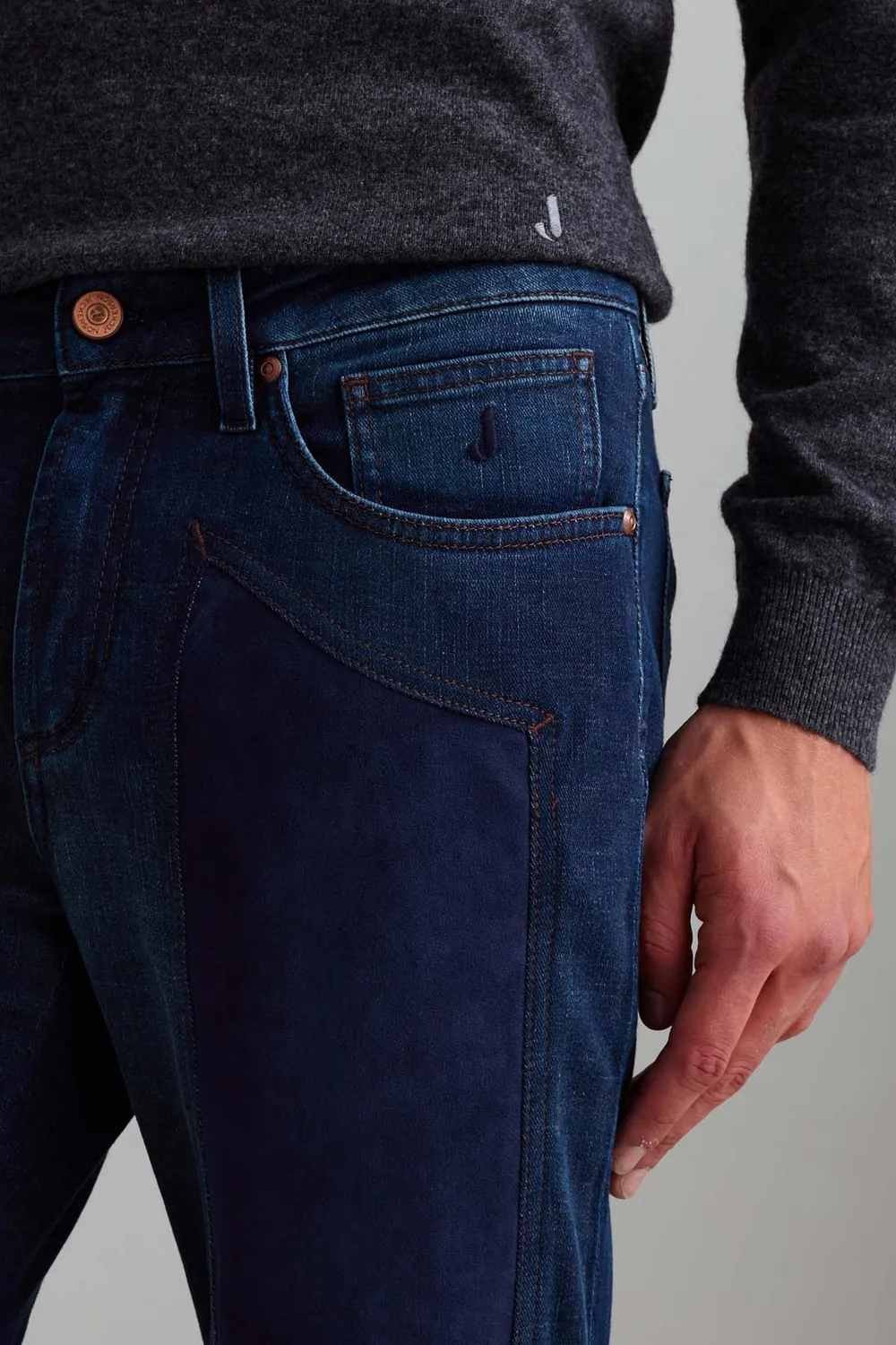 Jeckerson James Skinny Jeans Donkerblauw Alcantara