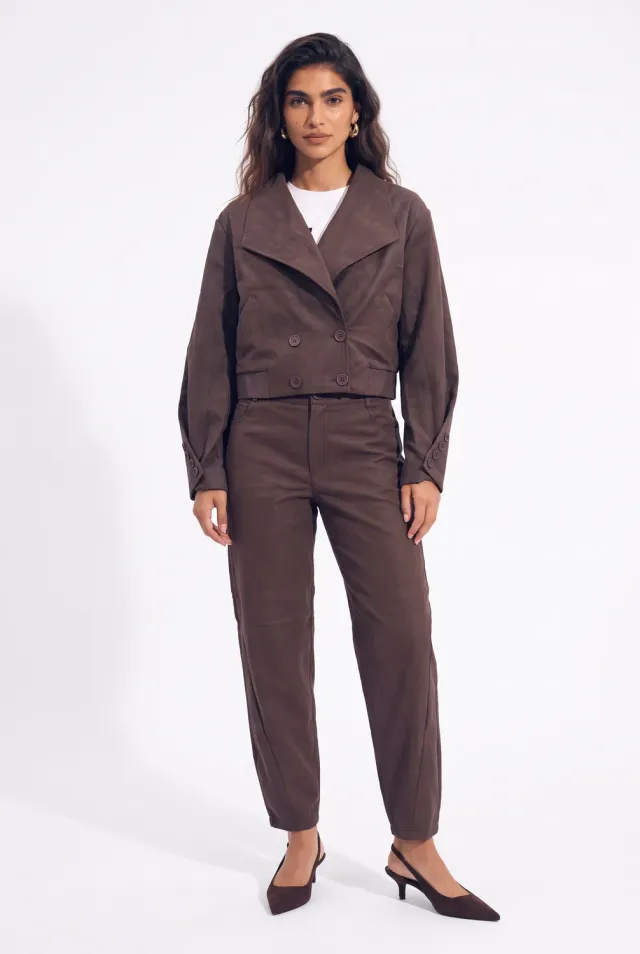 Florez Alexi Trousers broek Dark Brown PU