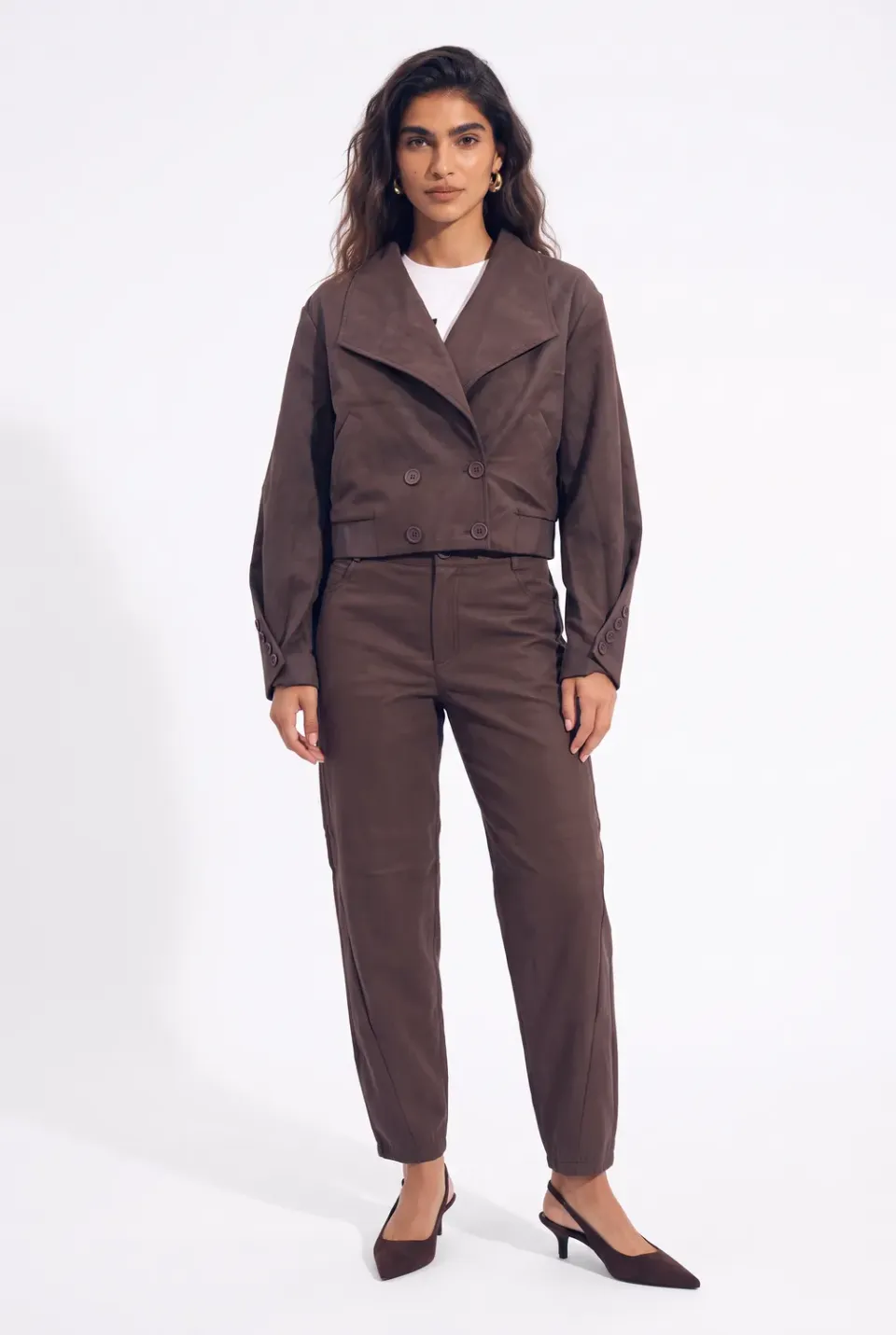Florez Alexi Trousers broek Dark Brown PU