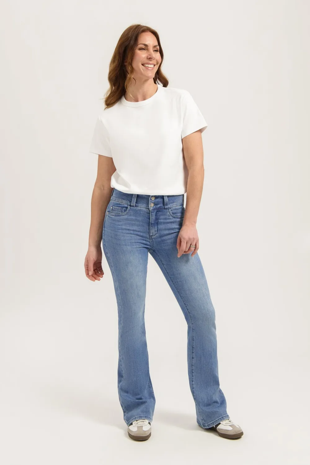 Florez Bodine Flared jeans Italian Blue high waist