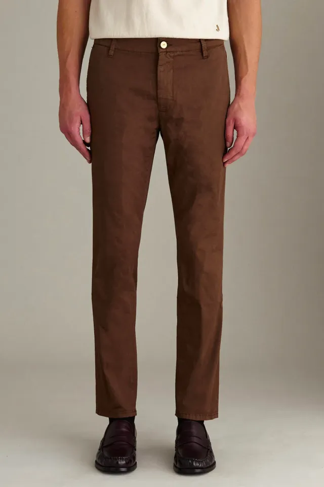 Jeckerson Jack slim fit chino lichtbruin