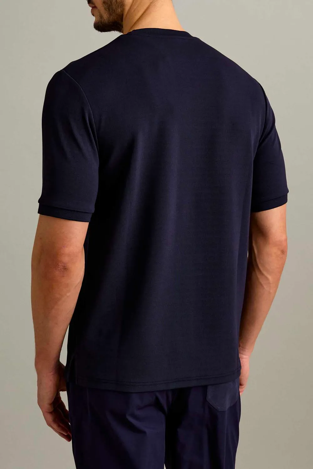 Jeckerson J18 T-shirt donkerblauw katoen piqué