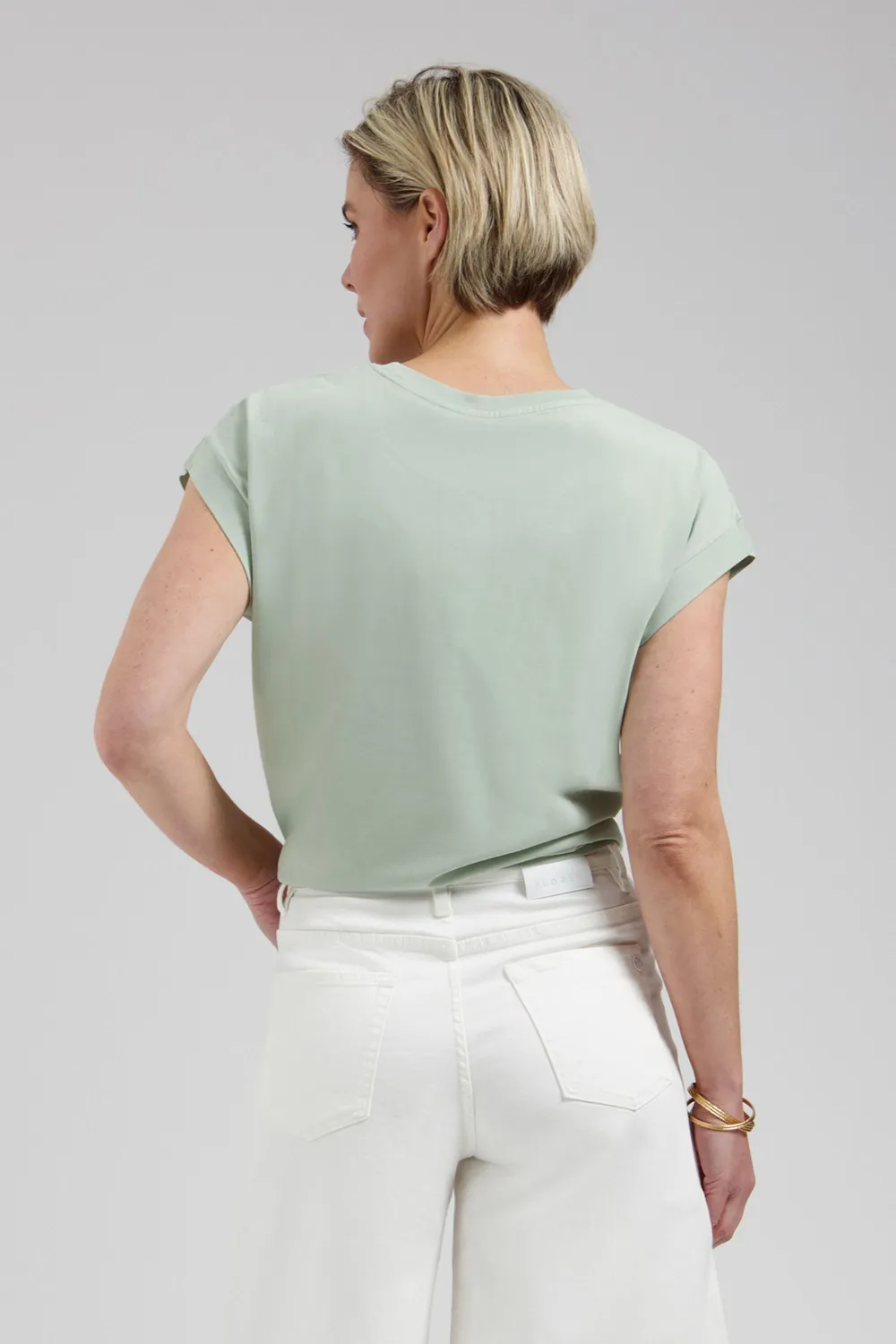Florez Coco T-shirt Olive Green zijdemix
