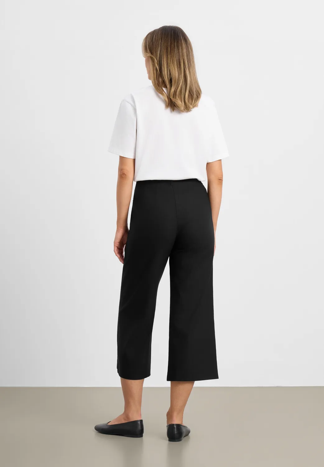 Laurie Donna Loose Crop damesbroek Black cropped stretch