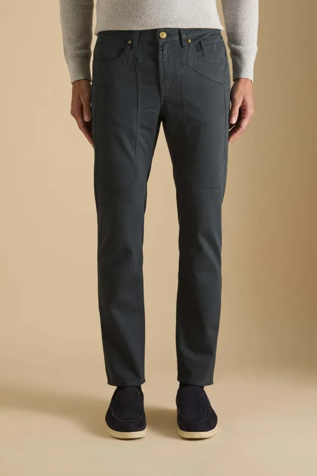 Jeckerson James skinny broek nachtblauw gabardine